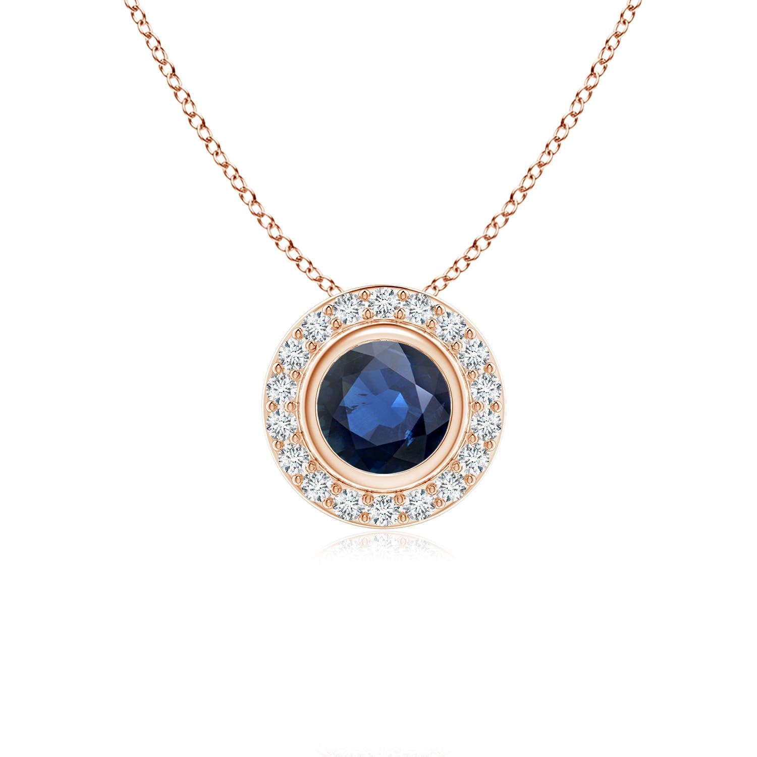 AA - Blue Sapphire / 0.74 CT / 14 KT Rose Gold