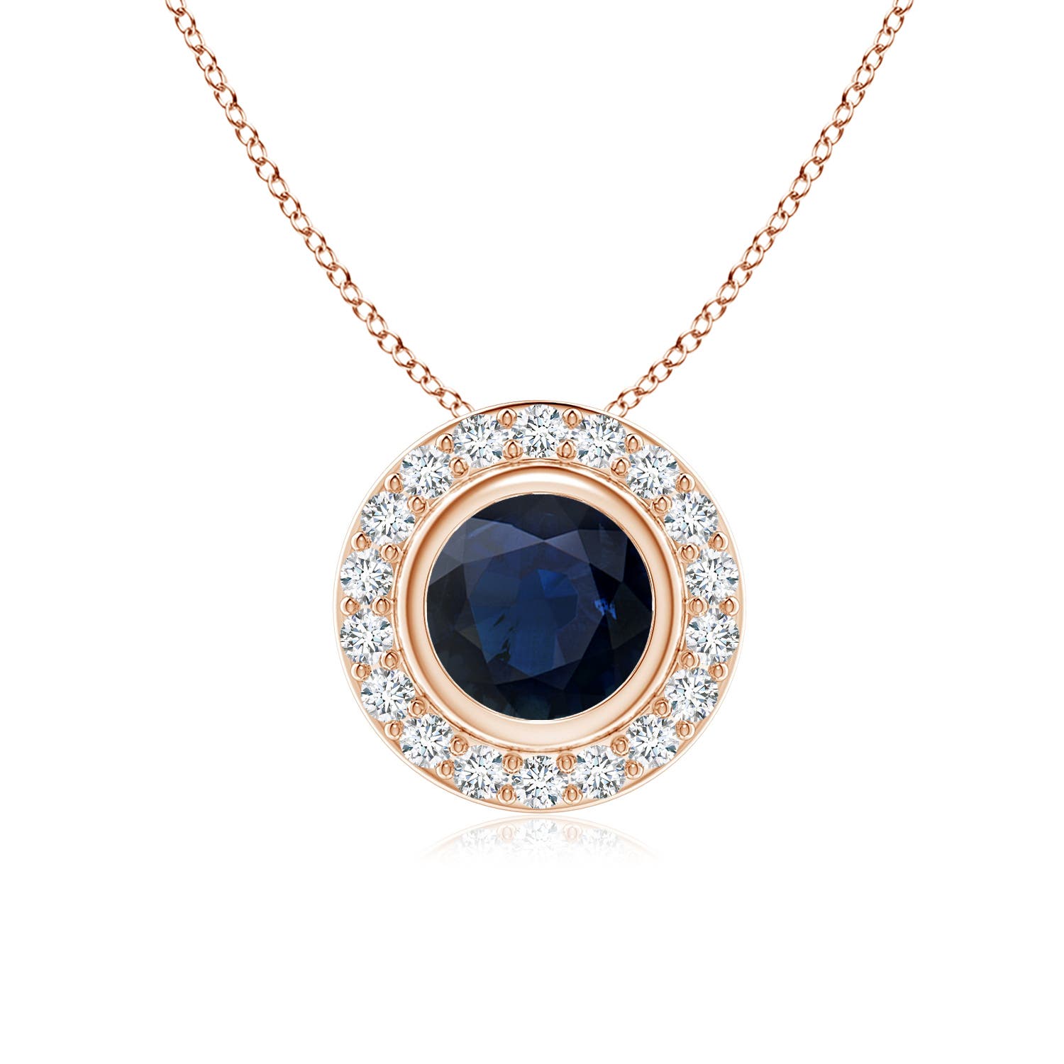 A - Blue Sapphire / 1.22 CT / 14 KT Rose Gold