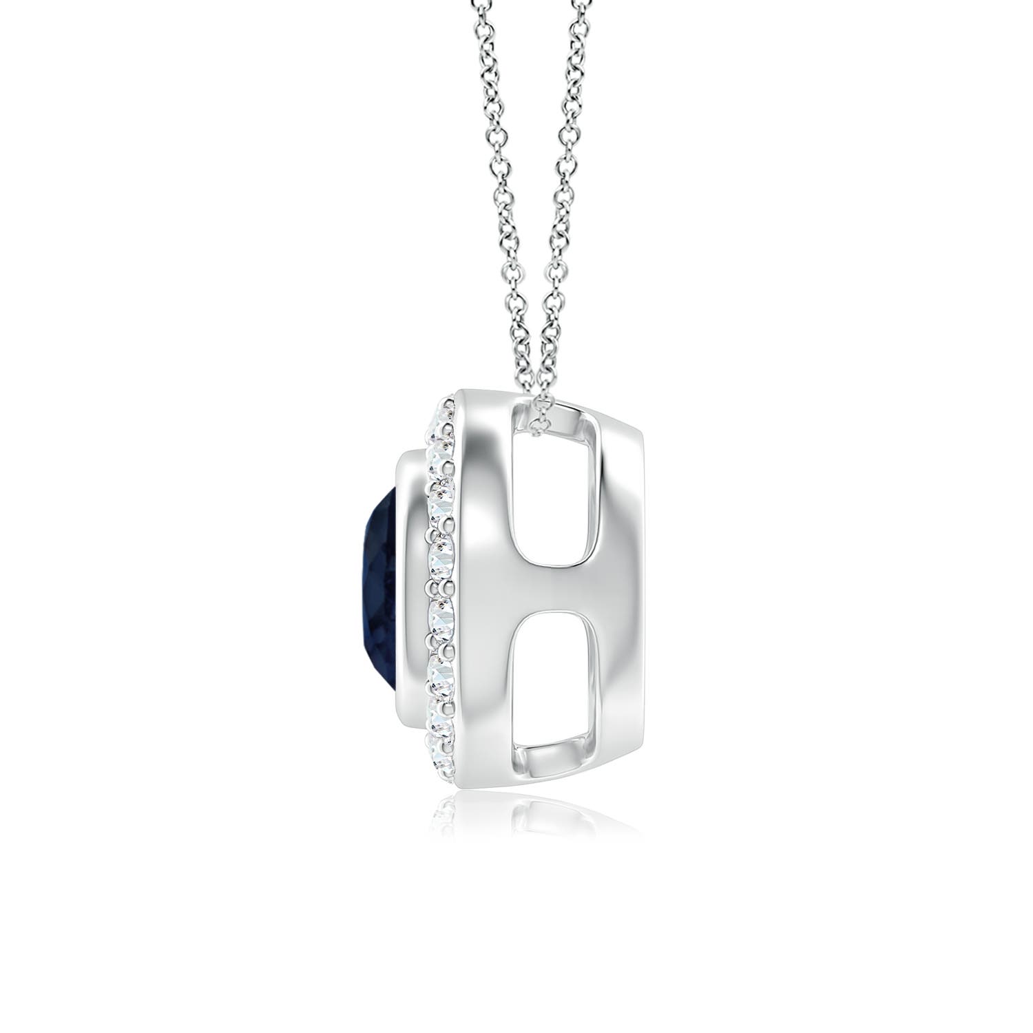 A - Blue Sapphire / 1.22 CT / 14 KT White Gold