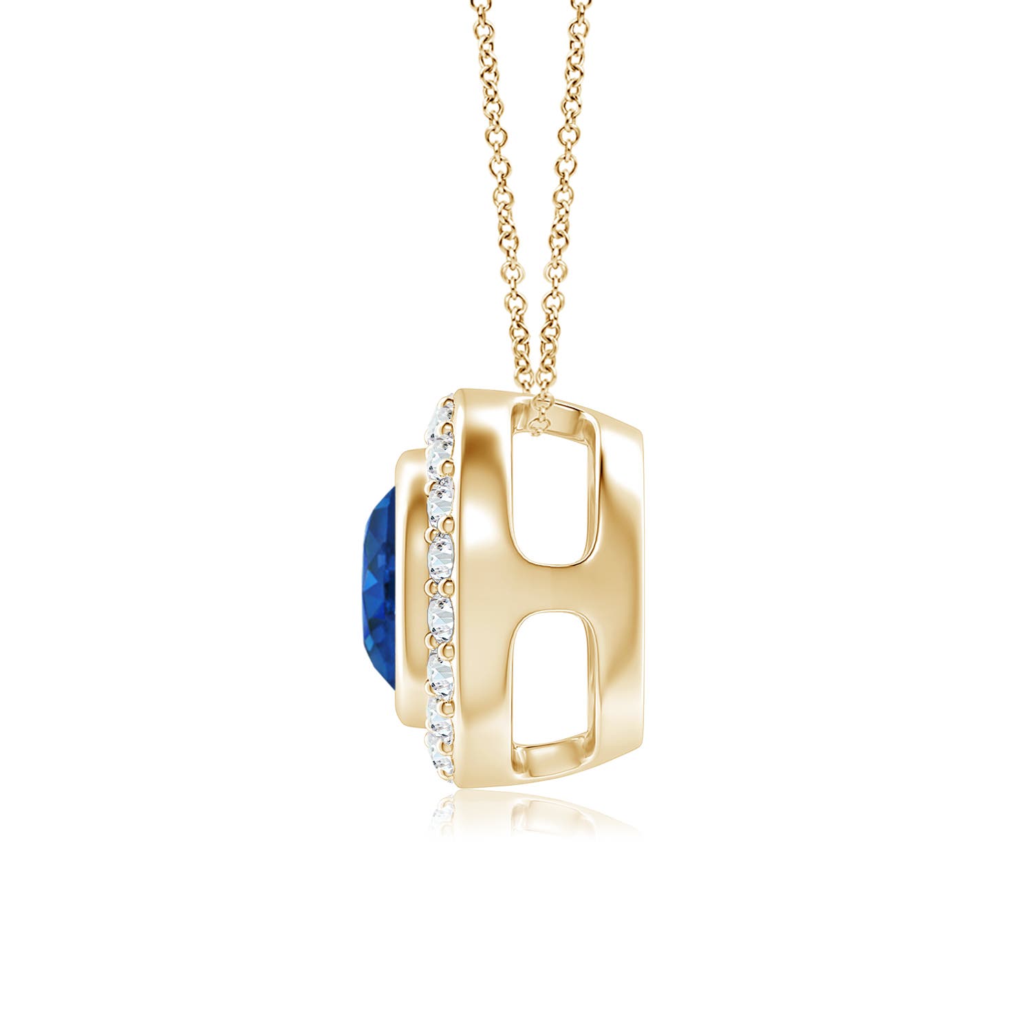 AAA - Blue Sapphire / 1.22 CT / 14 KT Yellow Gold