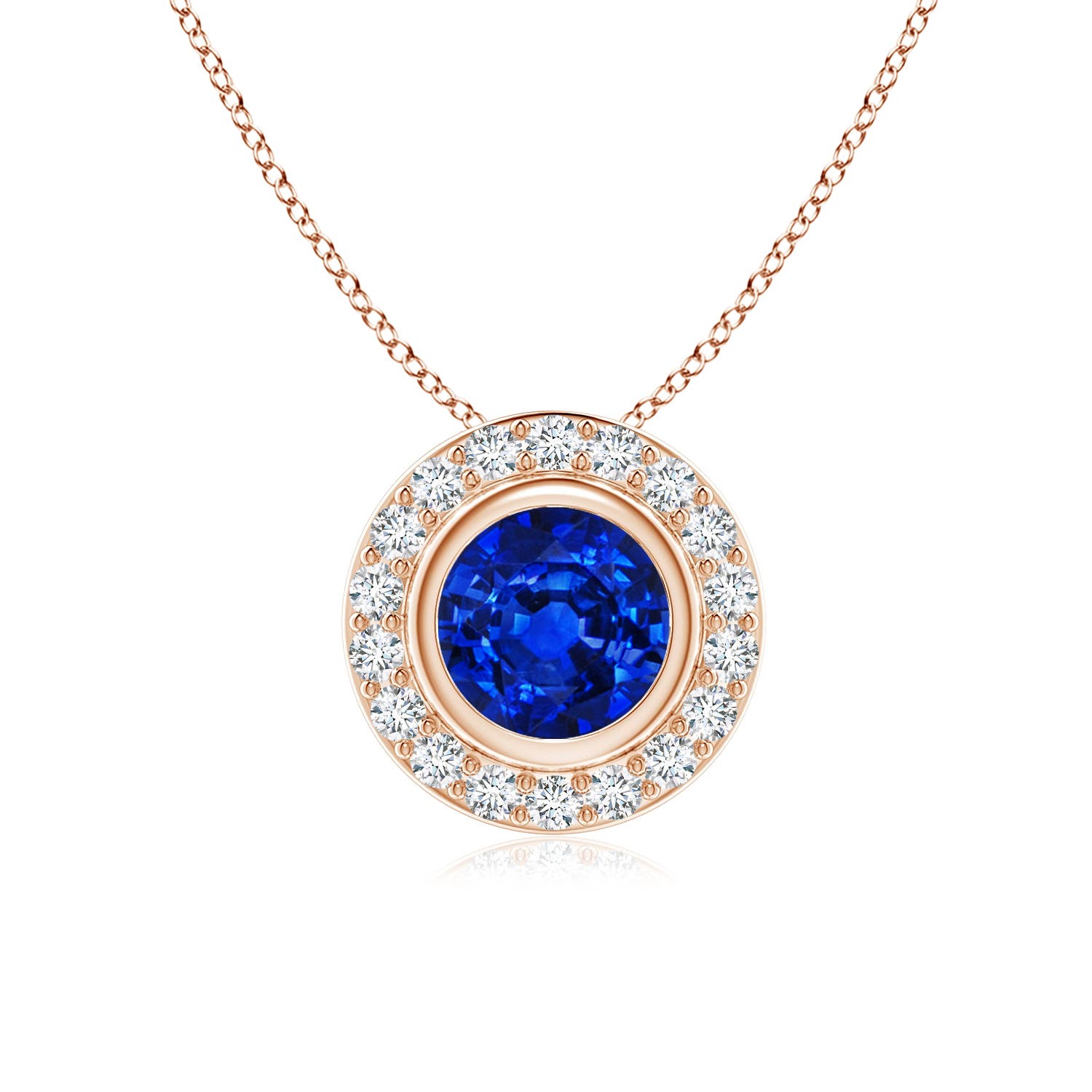 AAAA - Blue Sapphire / 1.22 CT / 14 KT Rose Gold