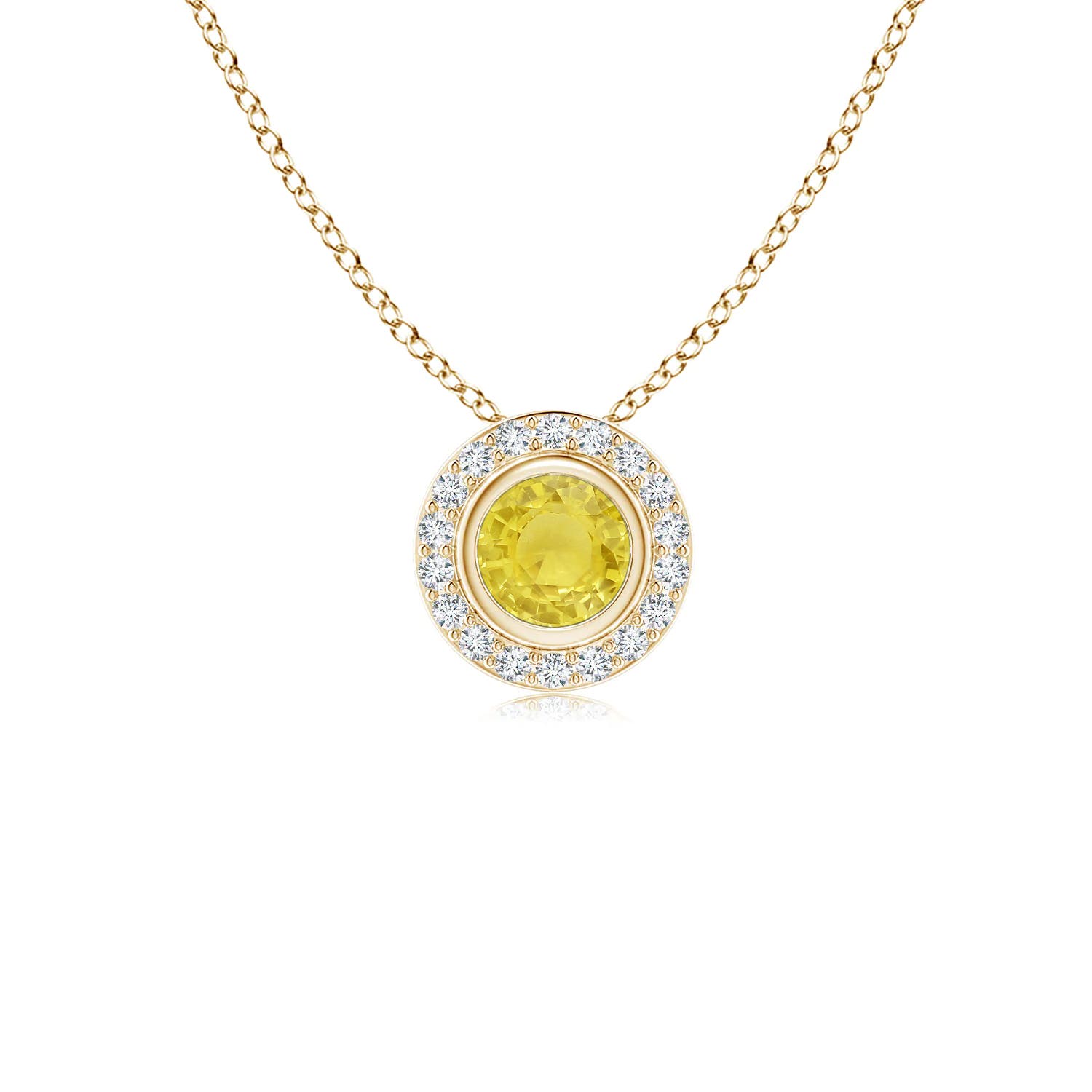 A - Yellow Sapphire / 0.36 CT / 14 KT Yellow Gold