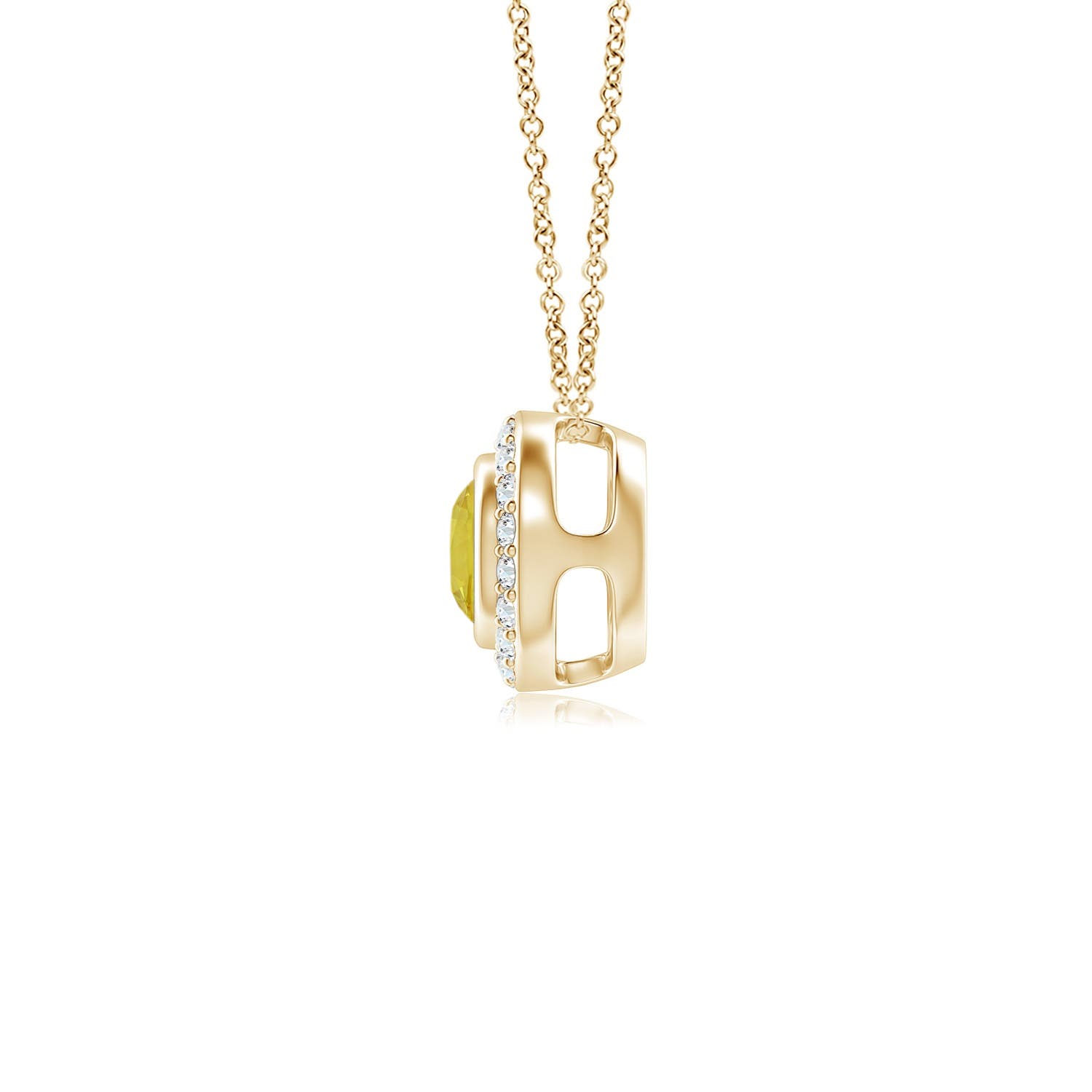 A - Yellow Sapphire / 0.36 CT / 14 KT Yellow Gold