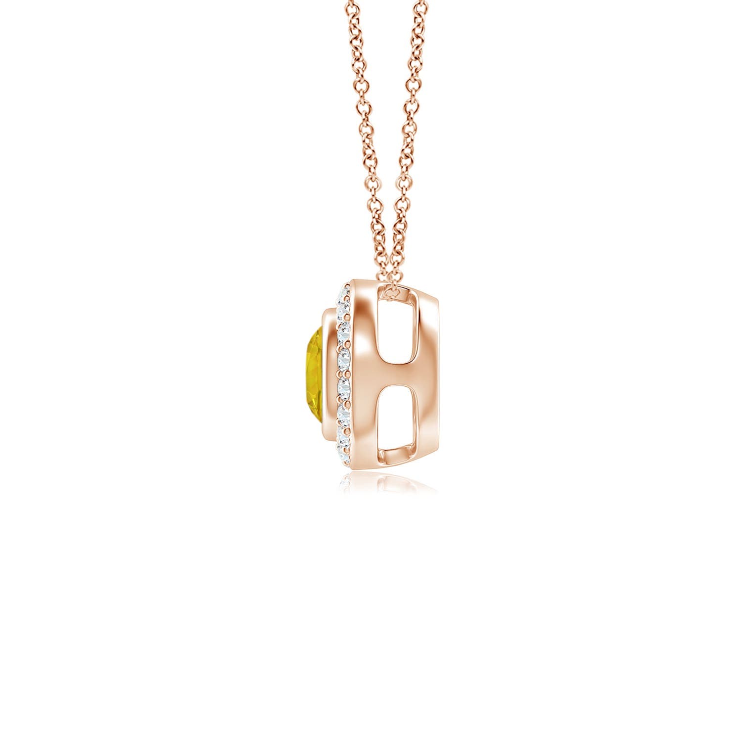 AAAA - Yellow Sapphire / 0.36 CT / 14 KT Rose Gold