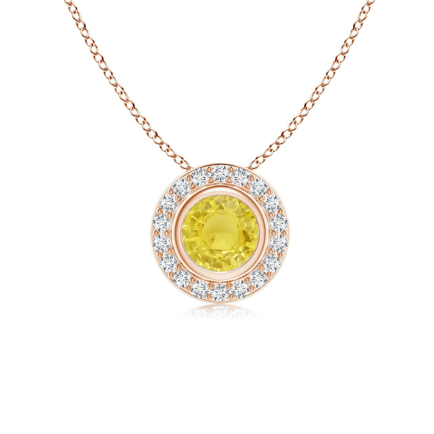 A - Yellow Sapphire / 0.67 CT / 14 KT Rose Gold