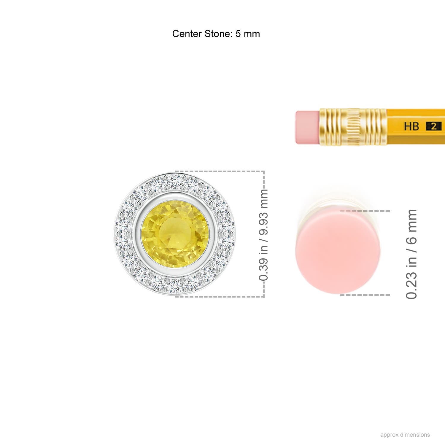 A - Yellow Sapphire / 0.67 CT / 14 KT White Gold