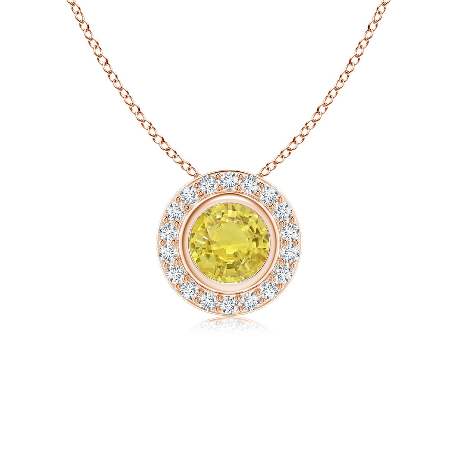 AA - Yellow Sapphire / 0.67 CT / 14 KT Rose Gold