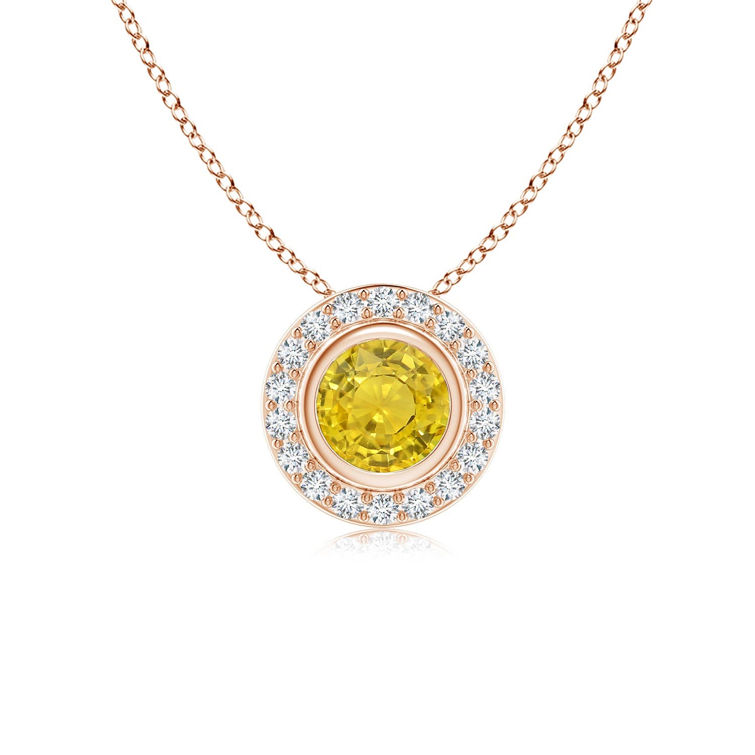 AAA - Yellow Sapphire / 0.67 CT / 14 KT Rose Gold