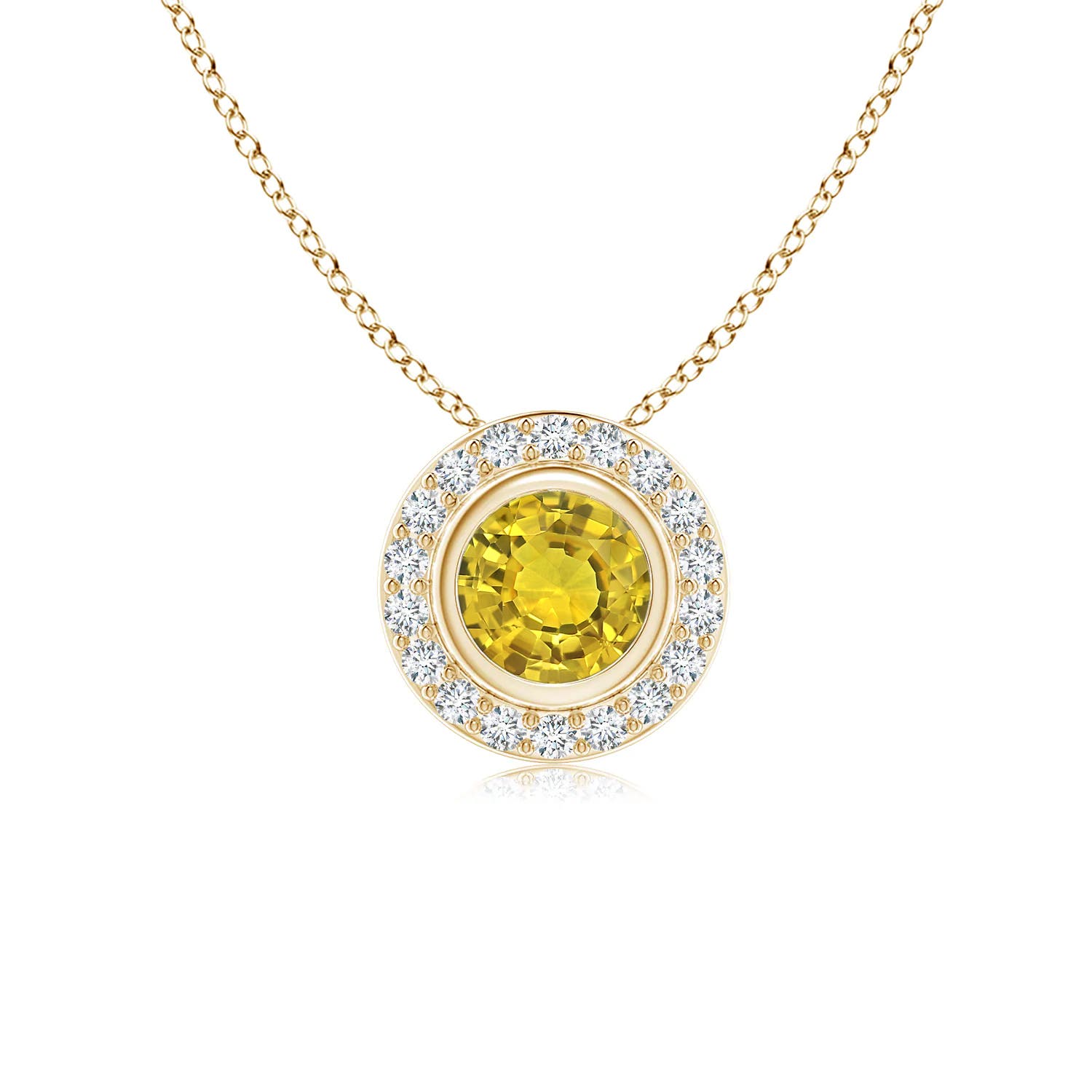 AAAA - Yellow Sapphire / 0.67 CT / 14 KT Yellow Gold