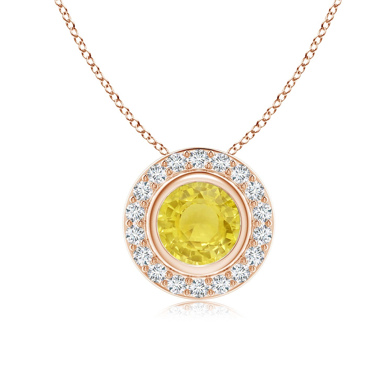 A - Yellow Sapphire / 1.22 CT / 14 KT Rose Gold