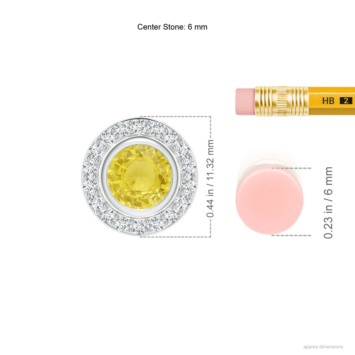 A - Yellow Sapphire / 1.22 CT / 14 KT White Gold