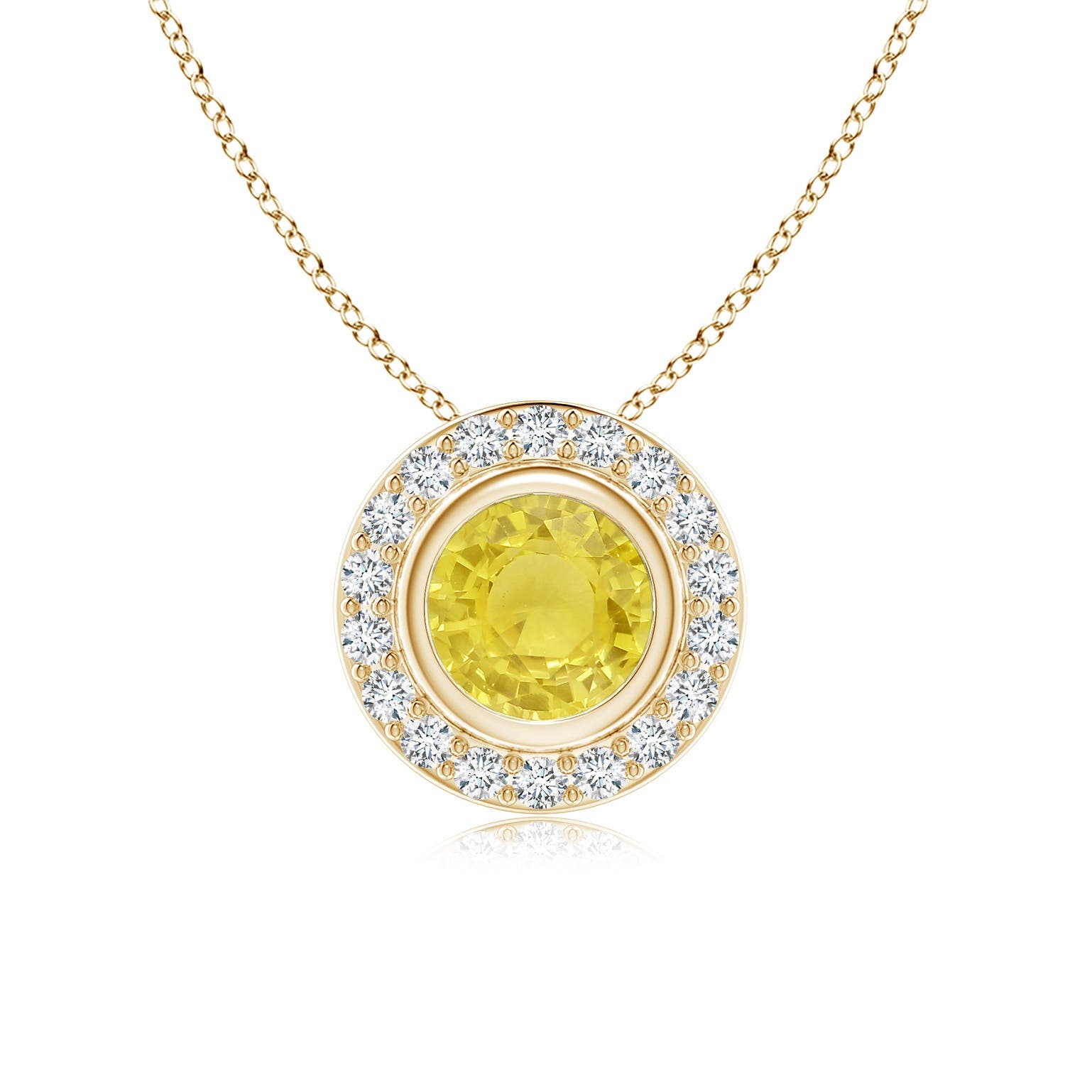 A - Yellow Sapphire / 1.22 CT / 14 KT Yellow Gold