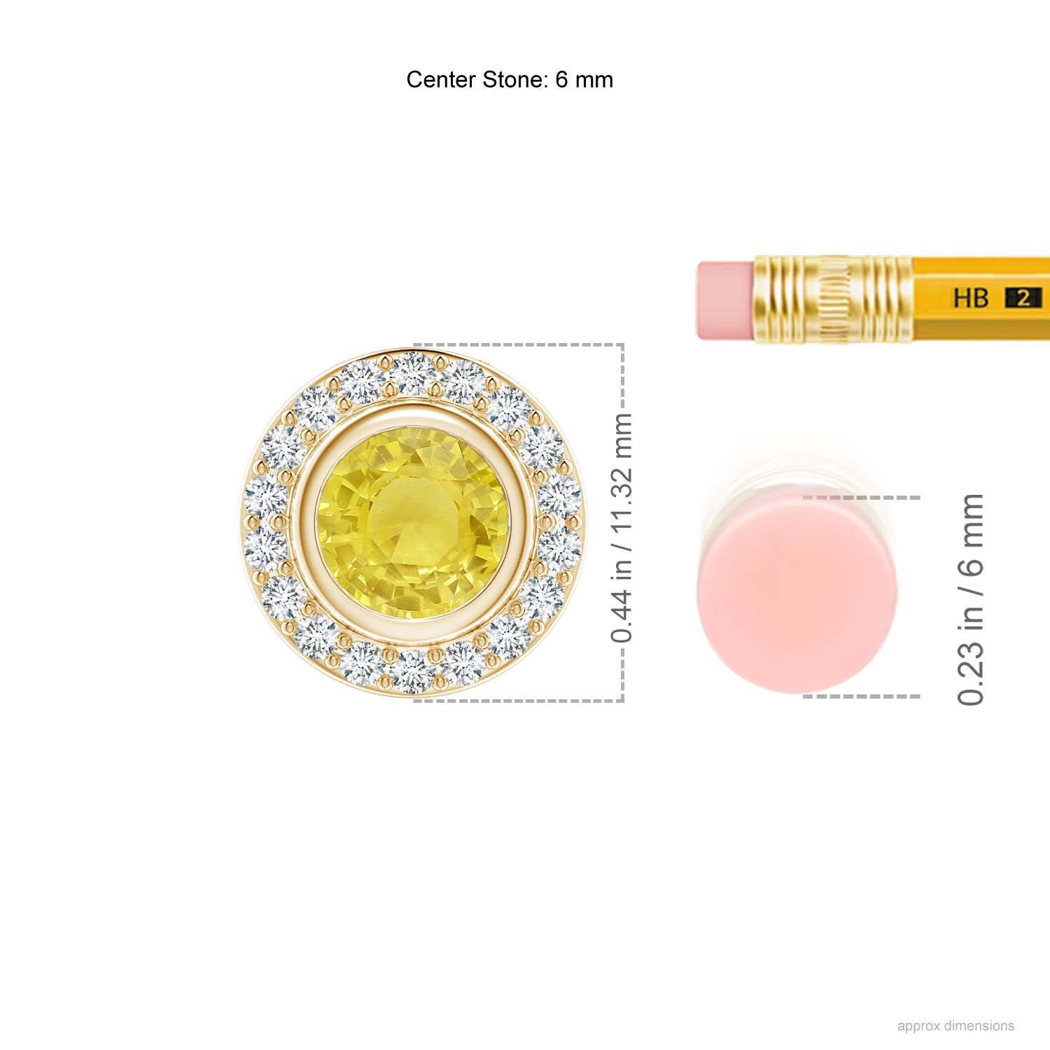 A - Yellow Sapphire / 1.22 CT / 14 KT Yellow Gold