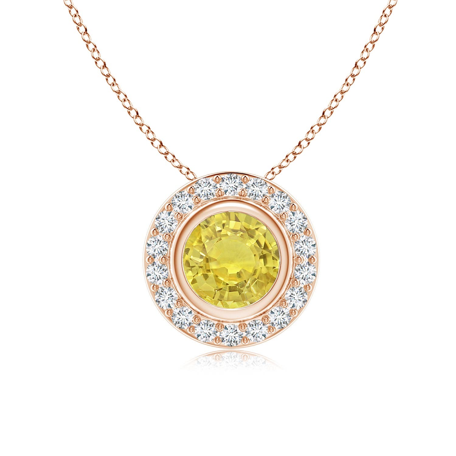 AA - Yellow Sapphire / 1.22 CT / 14 KT Rose Gold