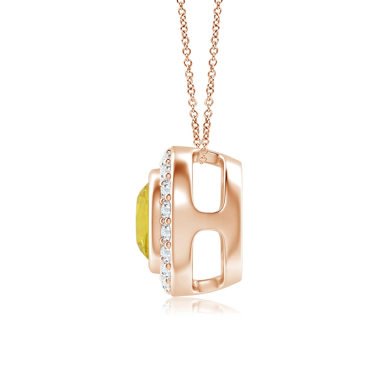 AA - Yellow Sapphire / 1.22 CT / 14 KT Rose Gold