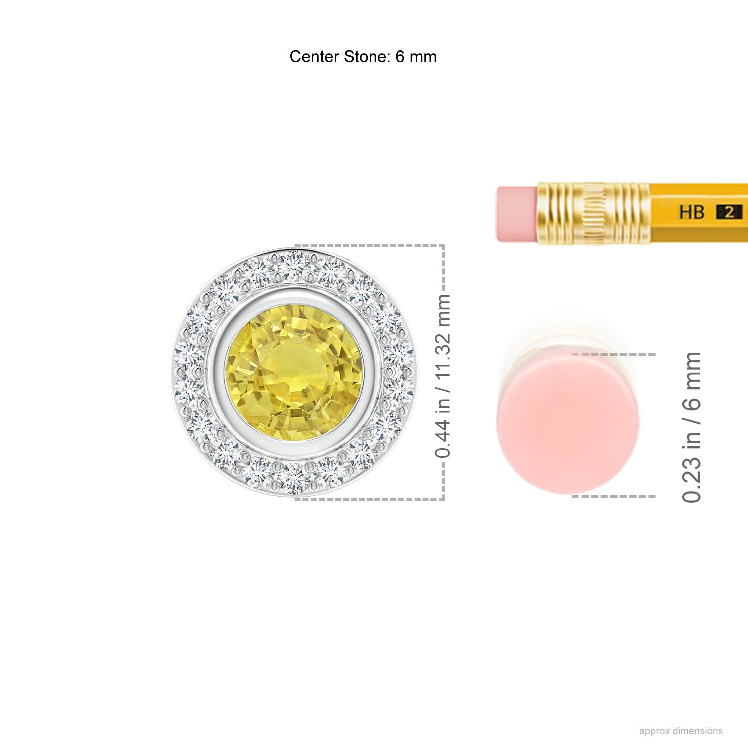 AA - Yellow Sapphire / 1.22 CT / 14 KT White Gold