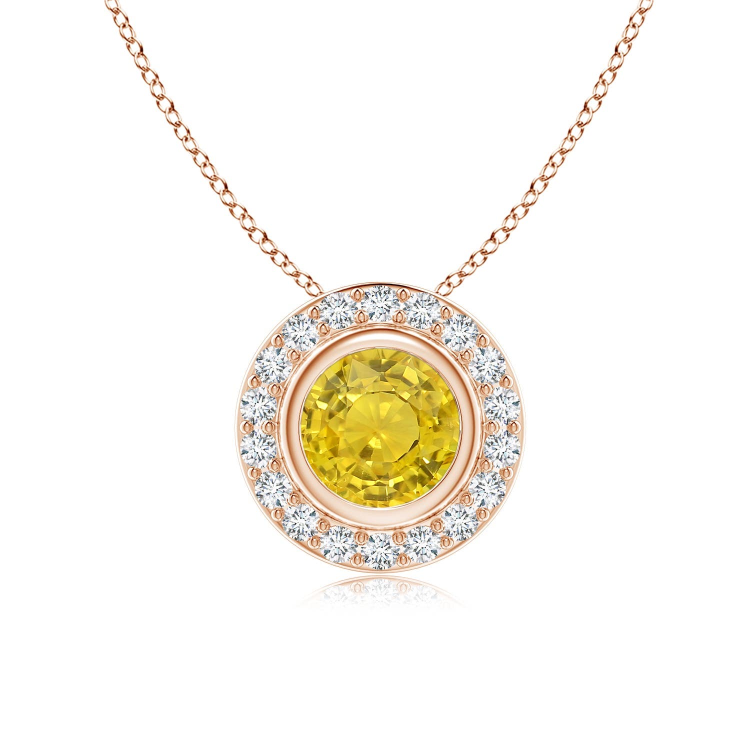 AAA - Yellow Sapphire / 1.22 CT / 14 KT Rose Gold