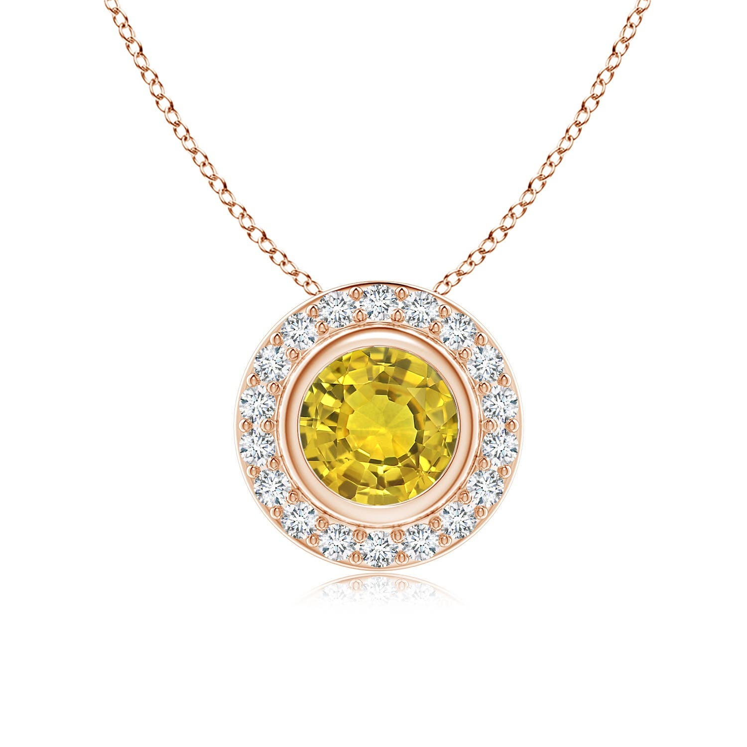 AAAA - Yellow Sapphire / 1.22 CT / 14 KT Rose Gold