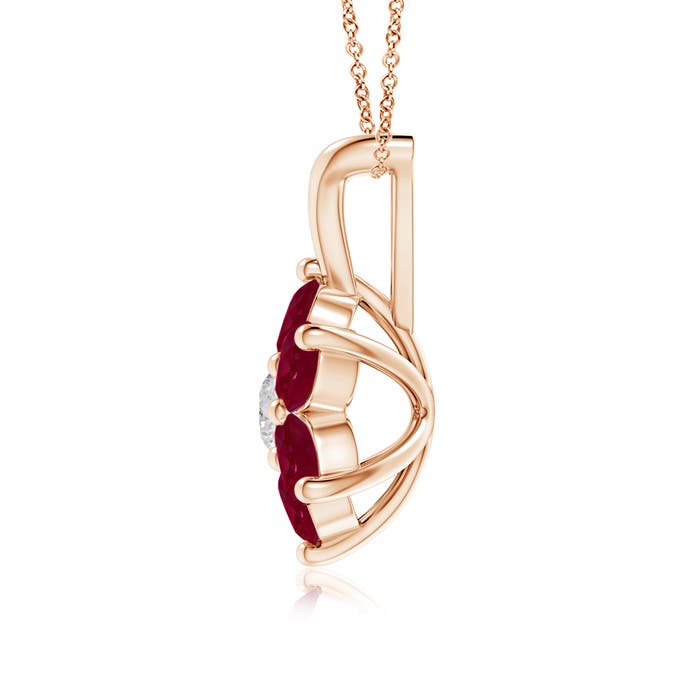 A - Ruby / 0.65 CT / 14 KT Rose Gold