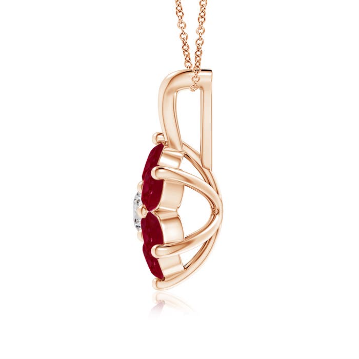 AA - Ruby / 0.65 CT / 14 KT Rose Gold