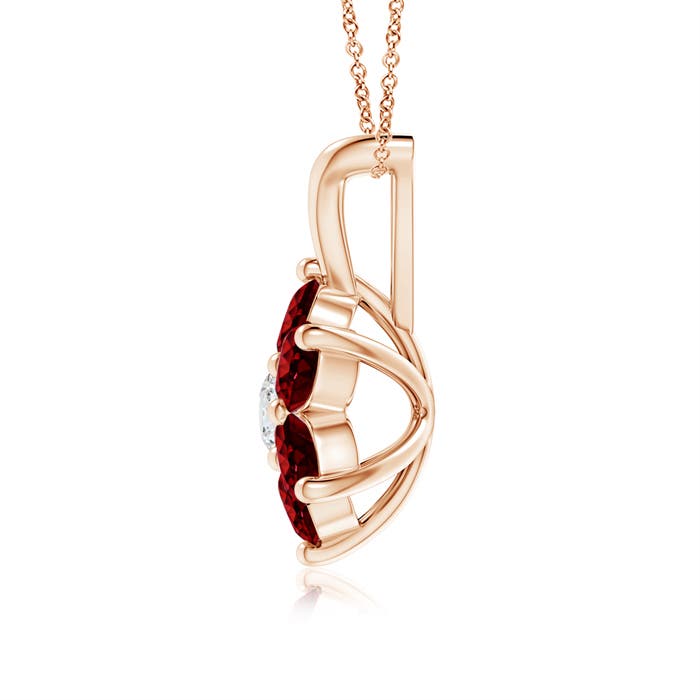 AAAA - Ruby / 0.65 CT / 14 KT Rose Gold