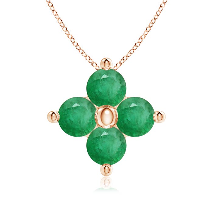 A - Emerald / 0.4 CT / 14 KT Rose Gold