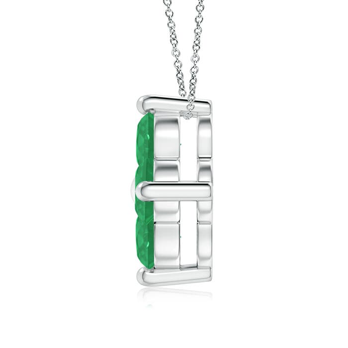 A - Emerald / 0.4 CT / 14 KT White Gold