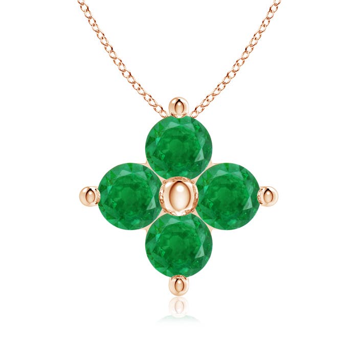 AA - Emerald / 0.4 CT / 14 KT Rose Gold