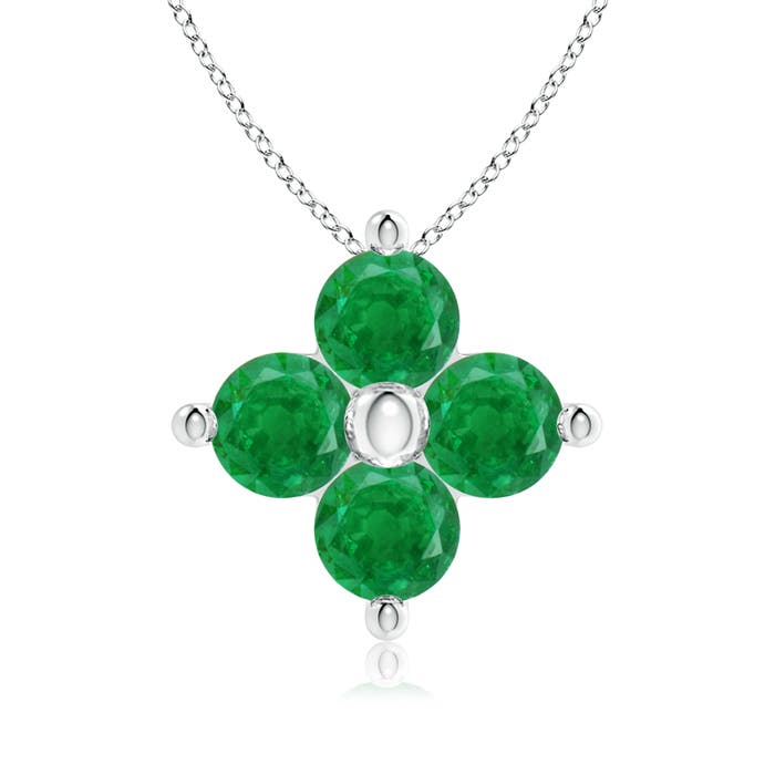 AA - Emerald / 0.4 CT / 14 KT White Gold