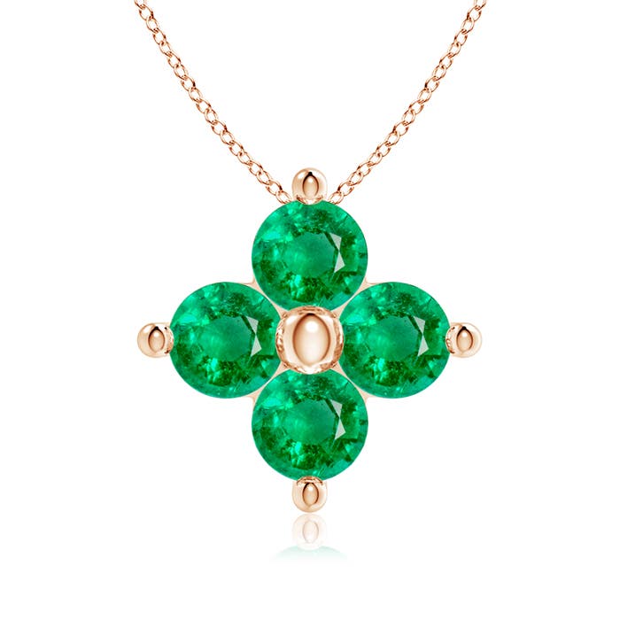 AAA - Emerald / 0.4 CT / 14 KT Rose Gold