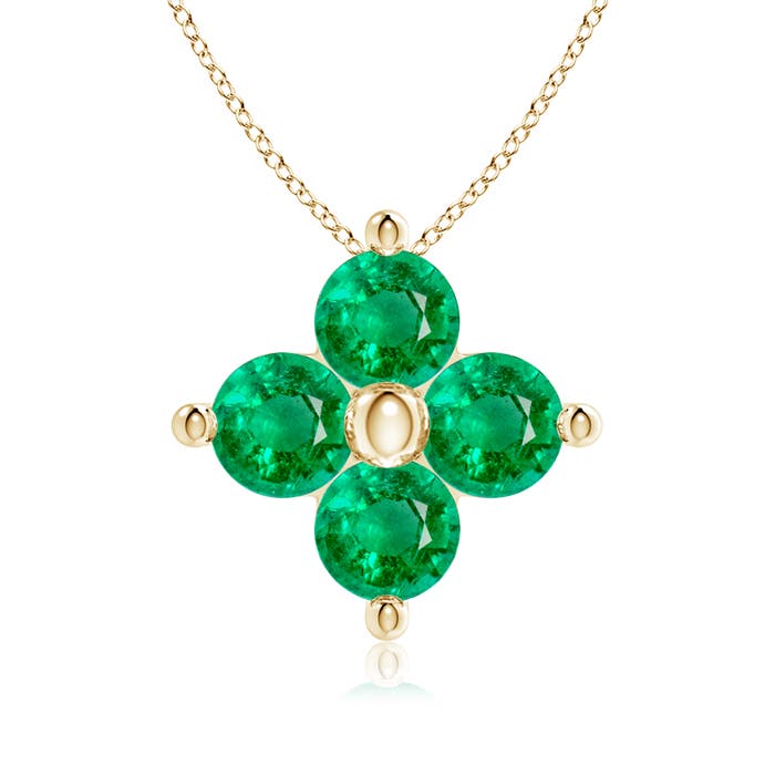 AAA - Emerald / 0.4 CT / 14 KT Yellow Gold