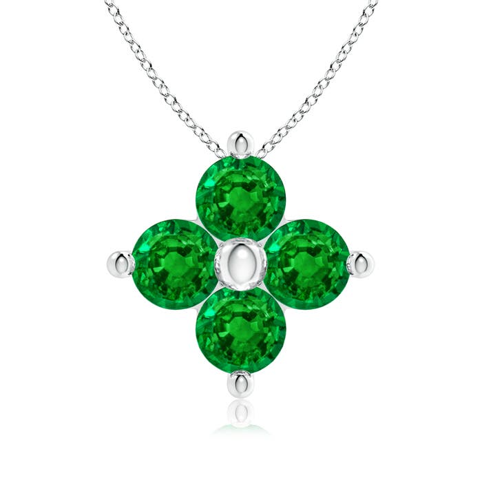 Platinum Emerald Necklaces & Pendants