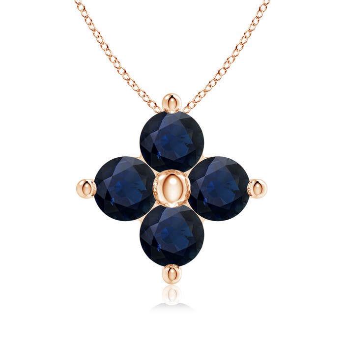 A - Blue Sapphire / 0.56 CT / 14 KT Rose Gold