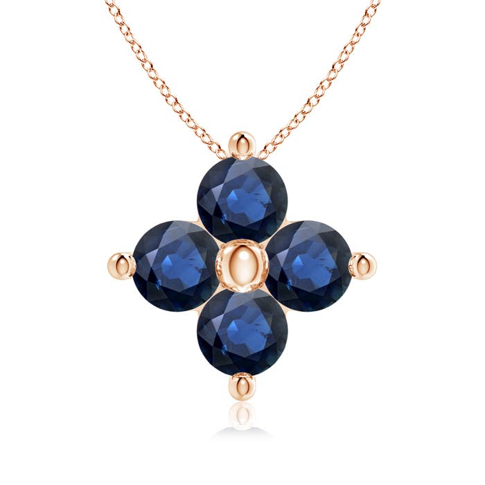 AA - Blue Sapphire / 0.56 CT / 14 KT Rose Gold