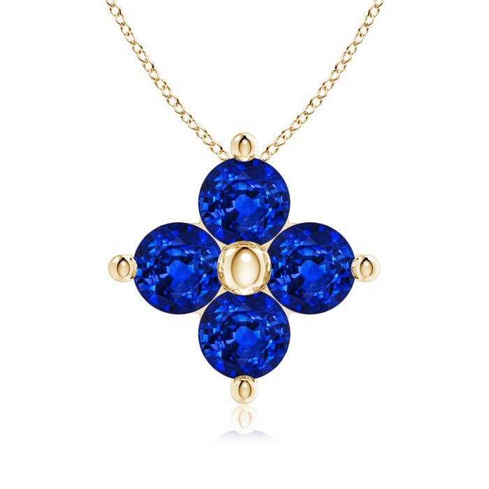 AAAA - Blue Sapphire / 0.56 CT / 14 KT Yellow Gold