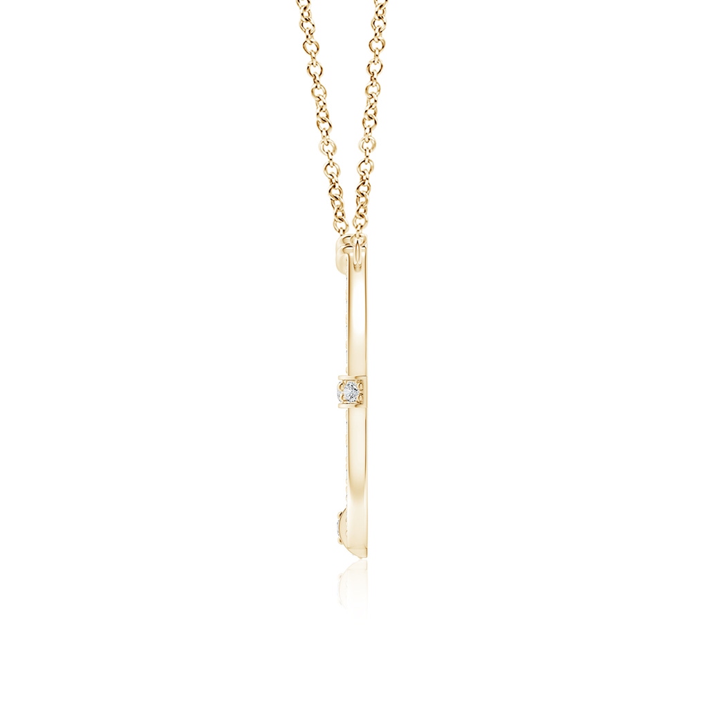 2.4mm HSI2 Pavé-SetDiamond Horseshoe Pendant Necklace in Yellow Gold - side 199