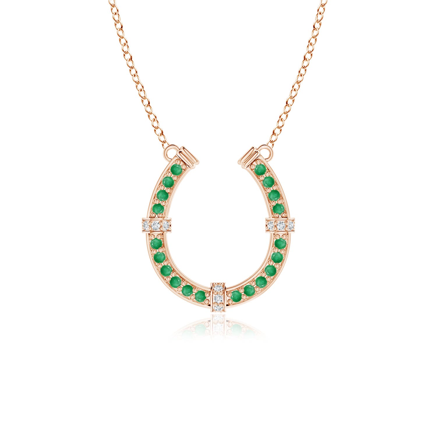 A - Emerald / 0.35 CT / 18 KT Rose Gold