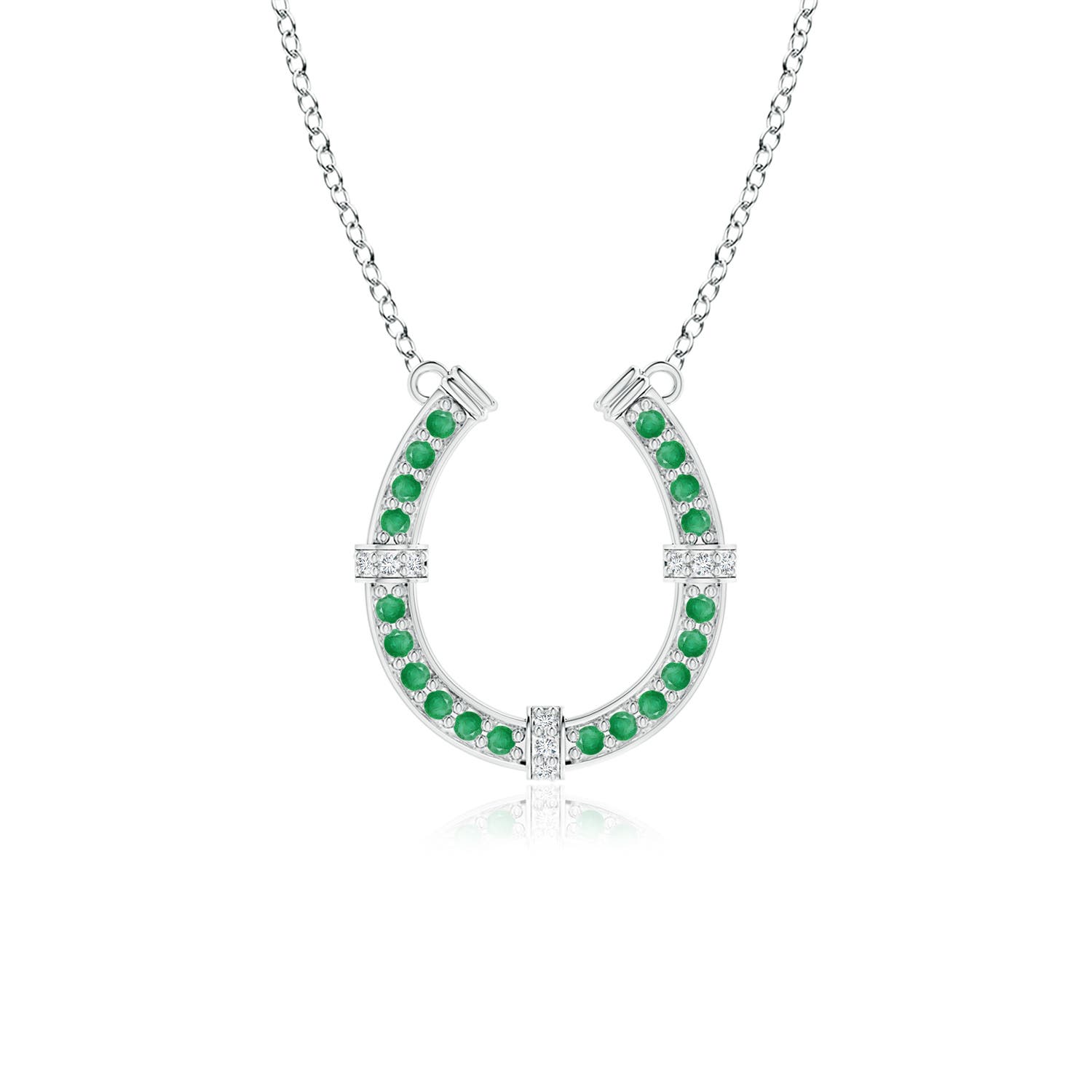 A - Emerald / 0.35 CT / 18 KT White Gold