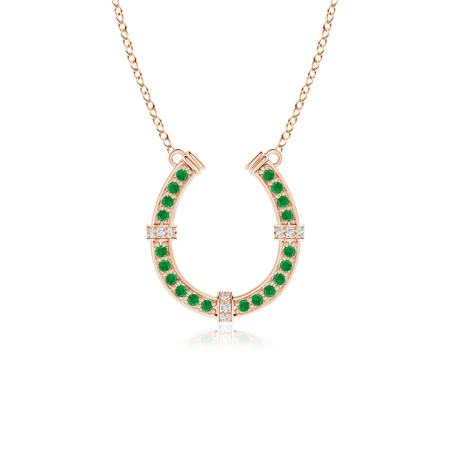 AA - Emerald / 0.35 CT / 18 KT Rose Gold