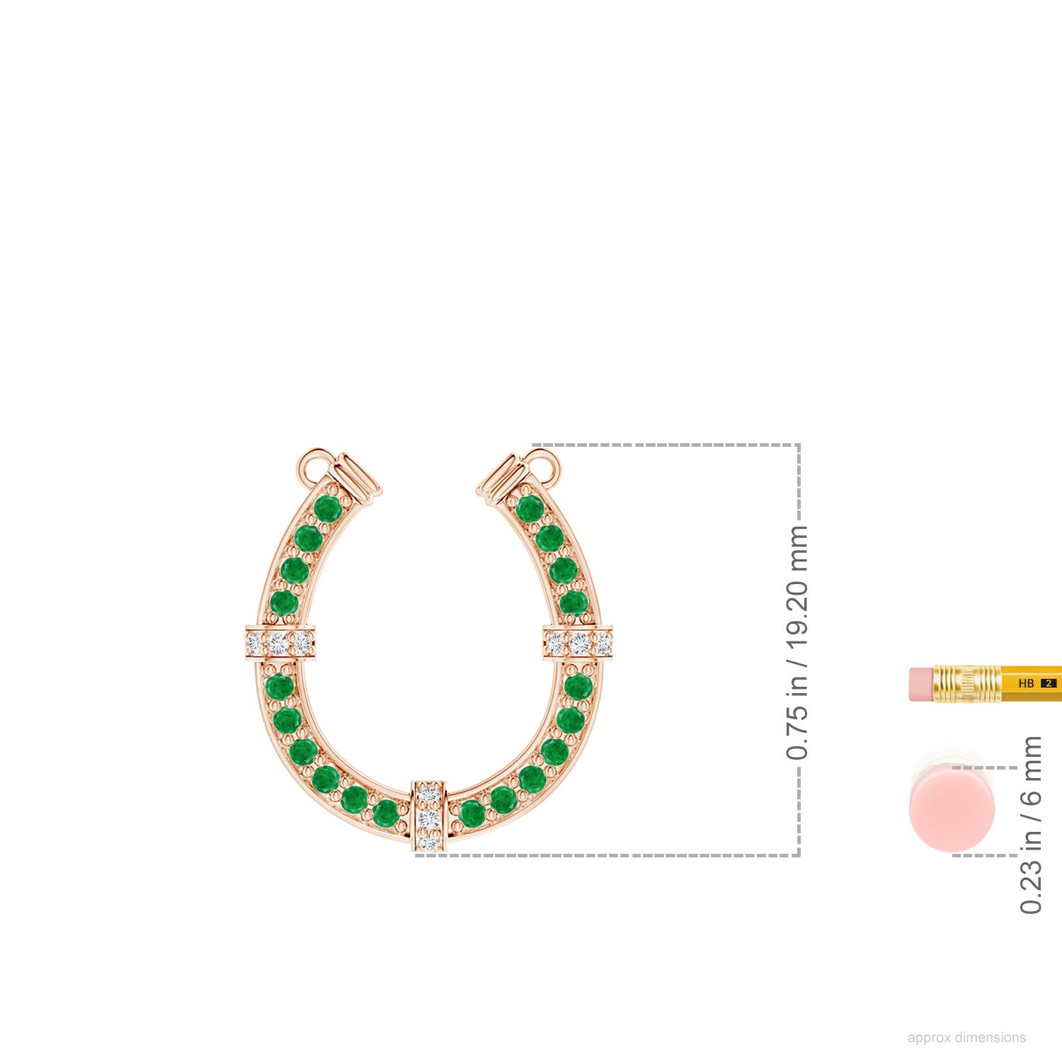 AA - Emerald / 0.35 CT / 14 KT Rose Gold