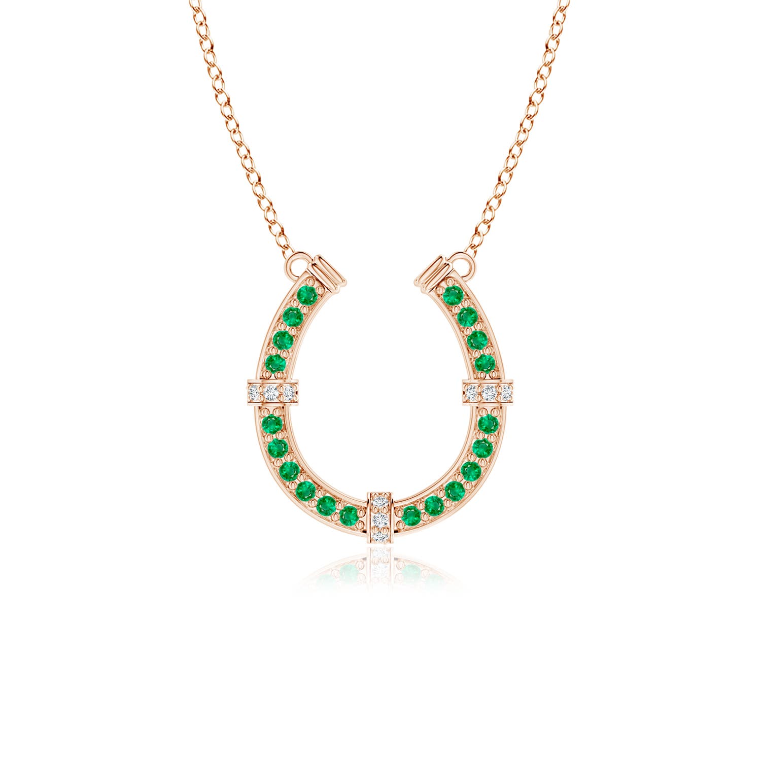 AAA - Emerald / 0.35 CT / 18 KT Rose Gold