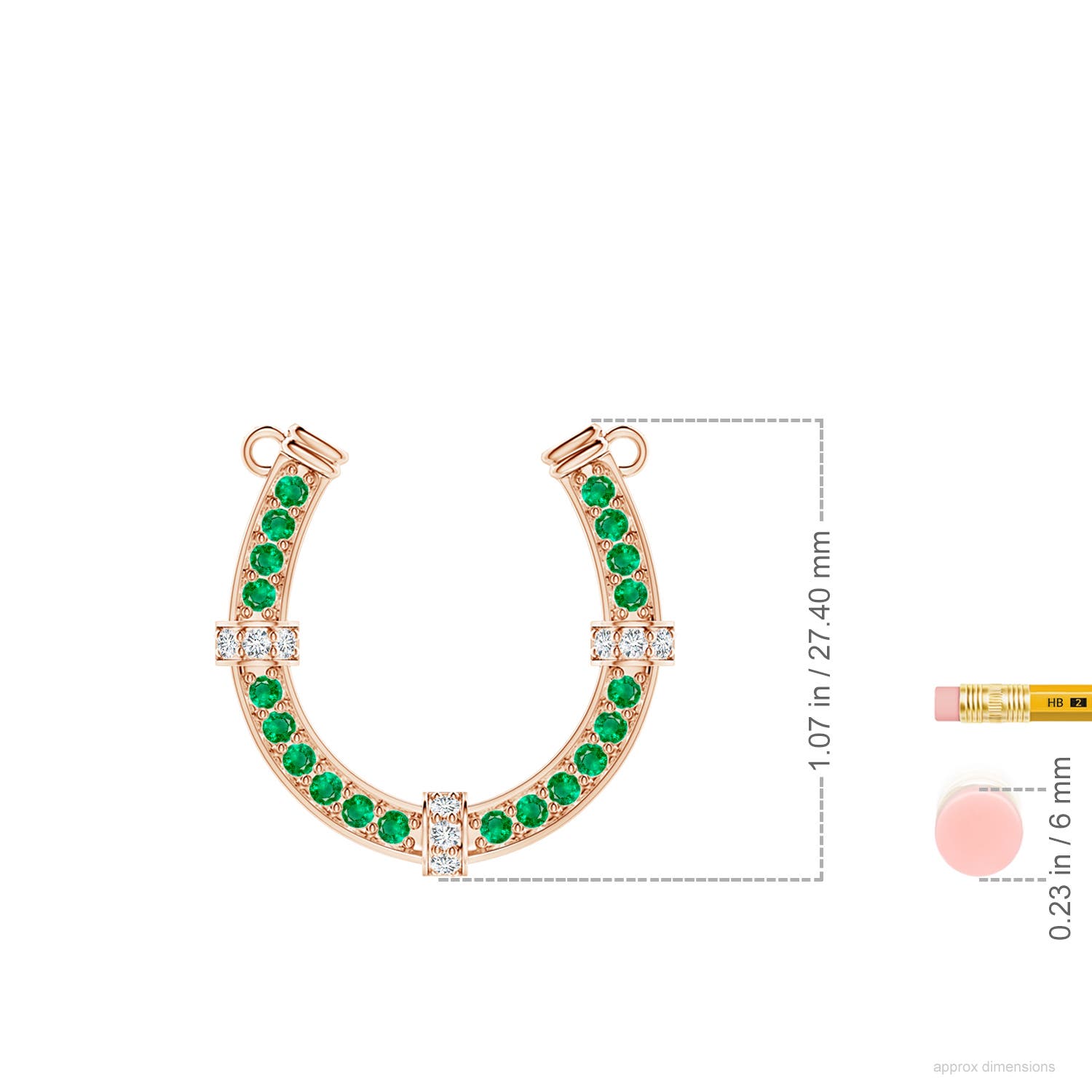 AAA - Emerald / 1.11 CT / 18 KT Rose Gold