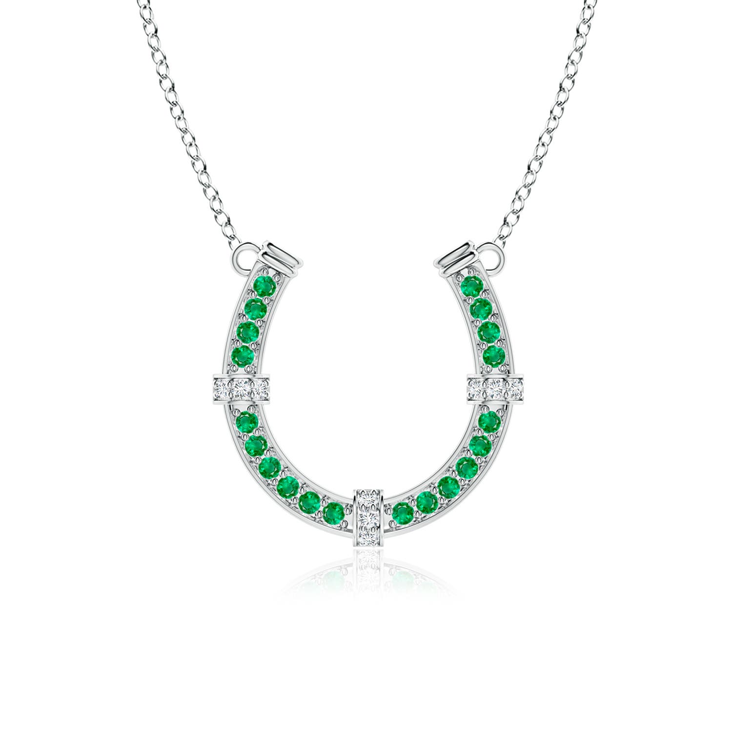 AAA - Emerald / 1.11 CT / 18 KT White Gold