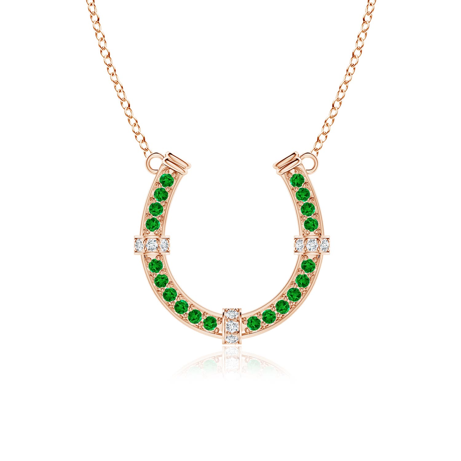 AAAA - Emerald / 1.11 CT / 18 KT Rose Gold