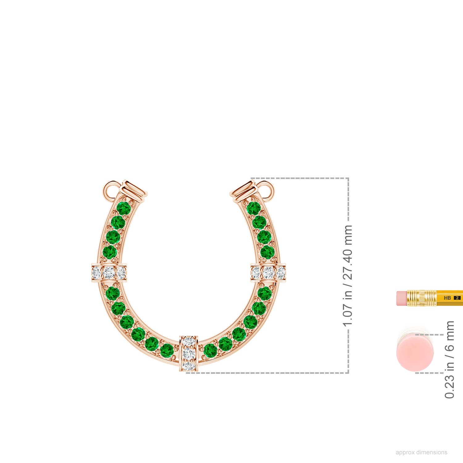 AAAA - Emerald / 1.11 CT / 18 KT Rose Gold