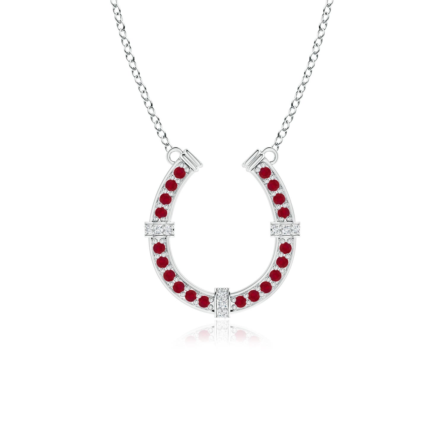 AA - Ruby / 0.35 CT / 14 KT White Gold