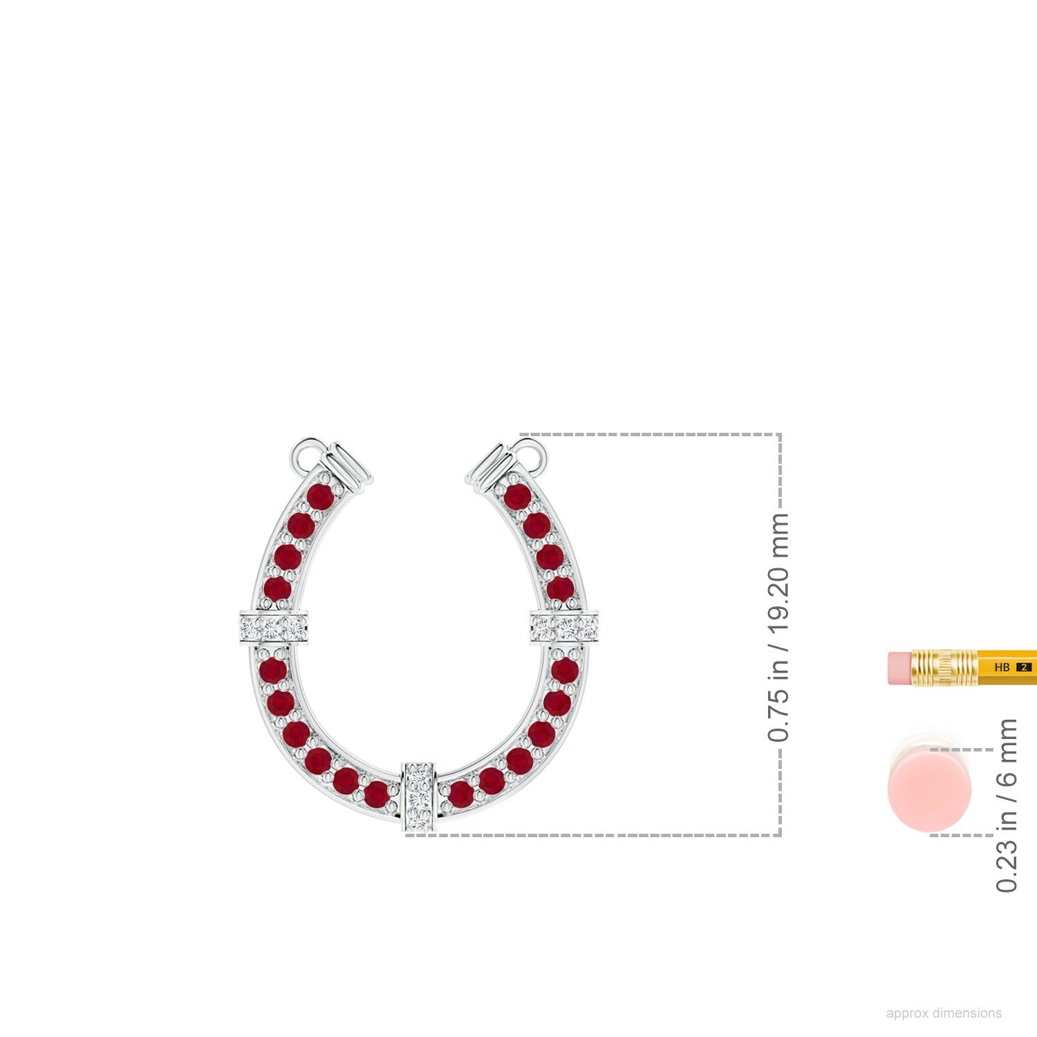 AA - Ruby / 0.35 CT / 14 KT White Gold