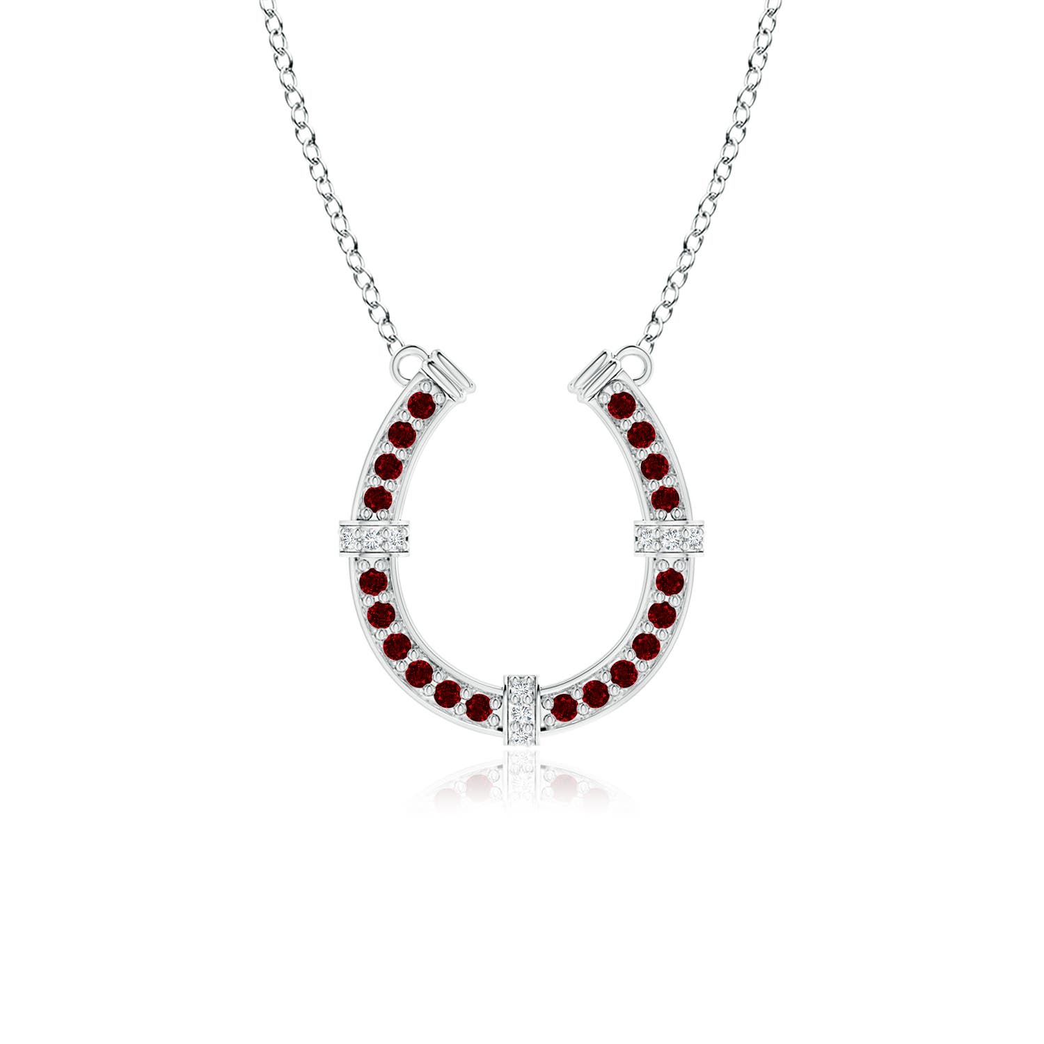 AAAA - Ruby / 0.35 CT / 14 KT White Gold