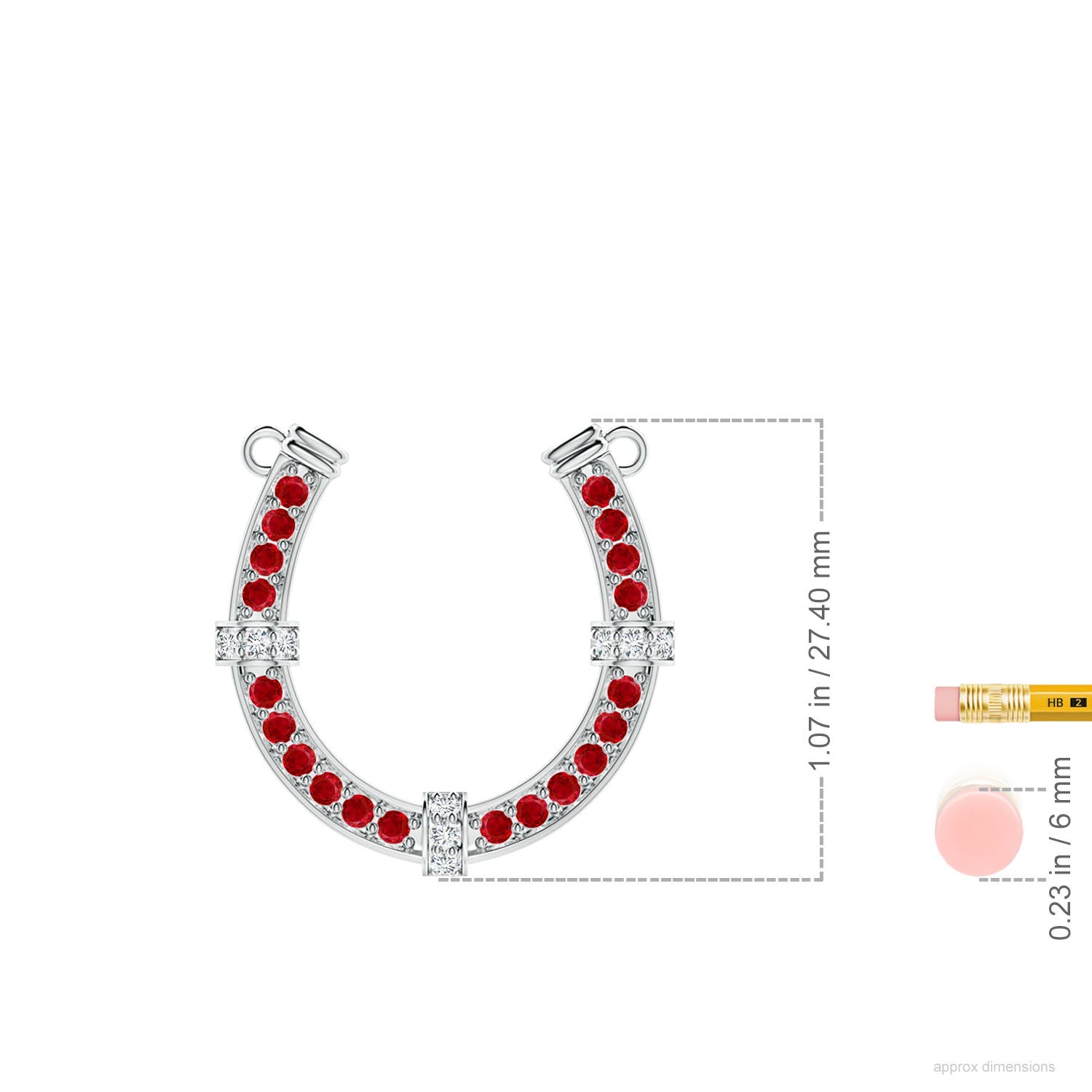 AAA - Ruby / 1.21 CT / 14 KT White Gold