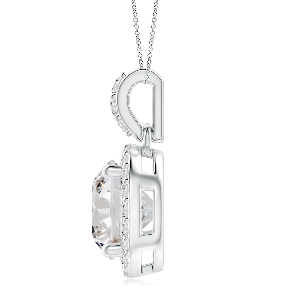 10.1mm IJI1I2 Round Diamond Dangle Pendant with Halo in P950 Platinum side 199